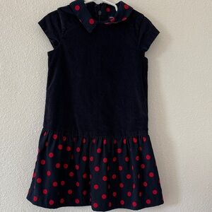 BabyGap Navy and Red Polka Dot Kids Dress